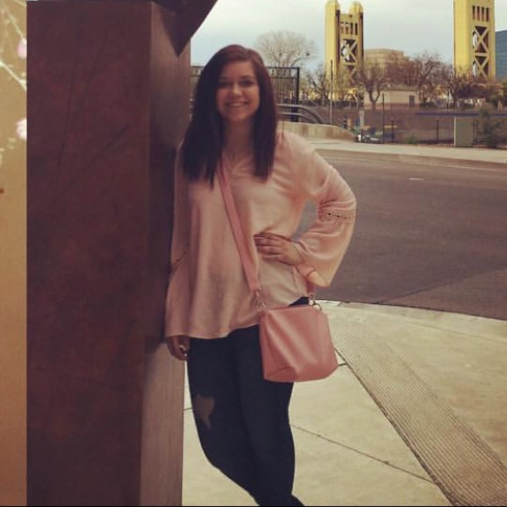 Pastel pink blouse